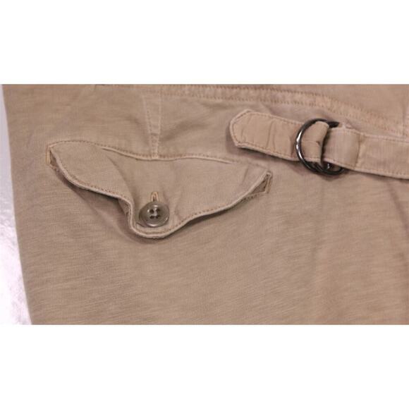 Ralph Lauren X RLX Tan Jersey Knit Distressed Relaxed Fit Button-Fly Pants 36 - Picture 3 of 11